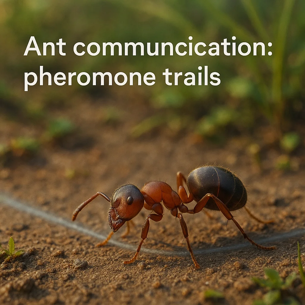 Ant communication: pheromone trails