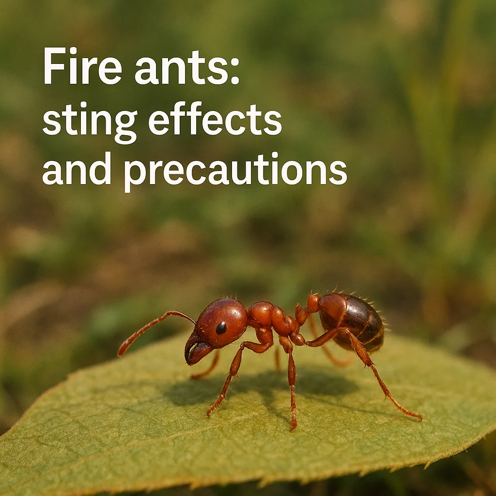 Fire ants: sting effects and precautions