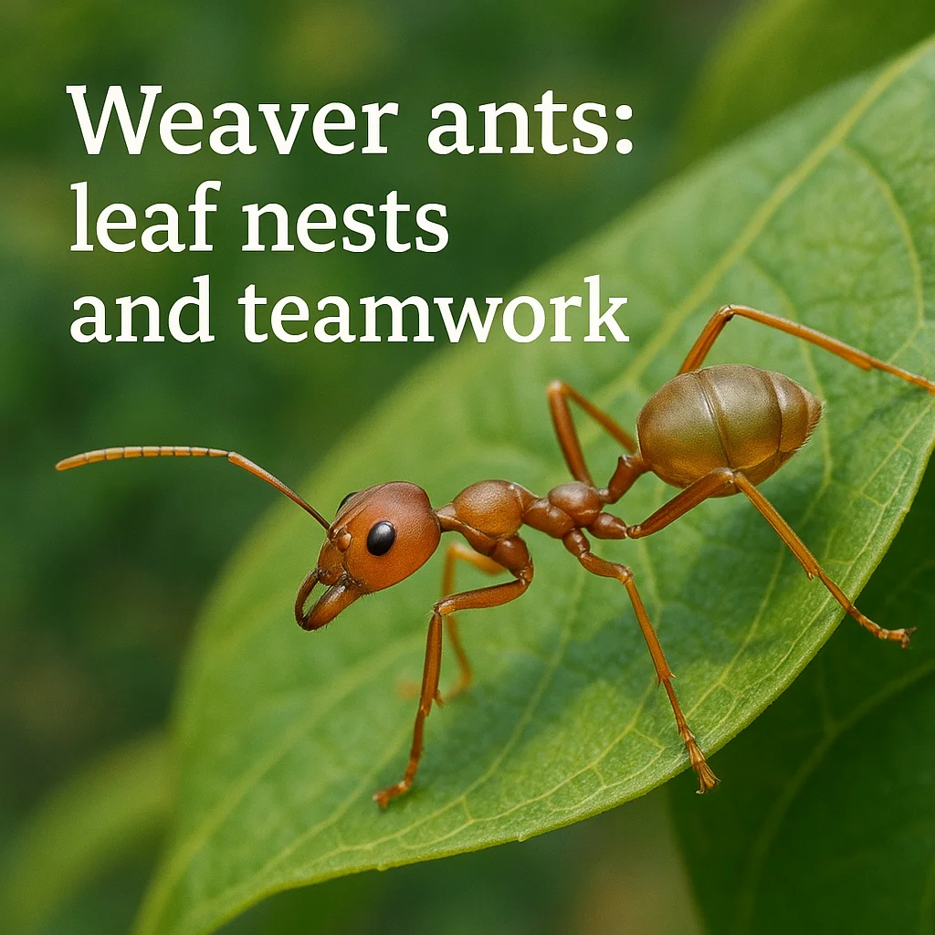 Weaver ants: leaf nests and teamwork