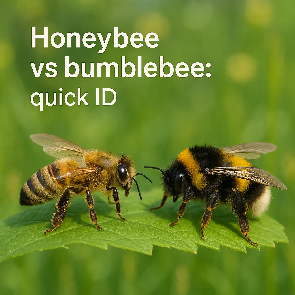 Honeybee vs bumblebee: quick ID