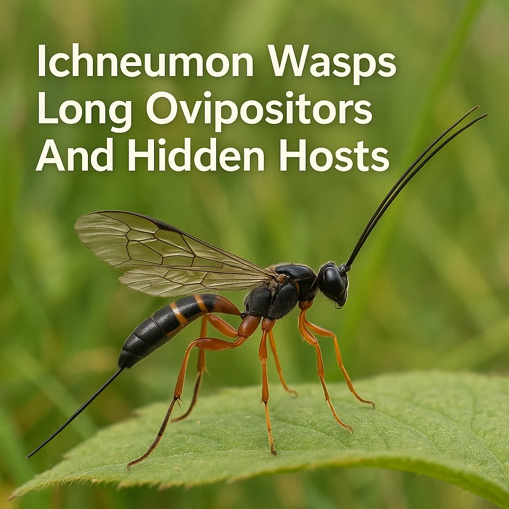 Ichneumon Wasps Long Ovipositors And Hidden Hosts