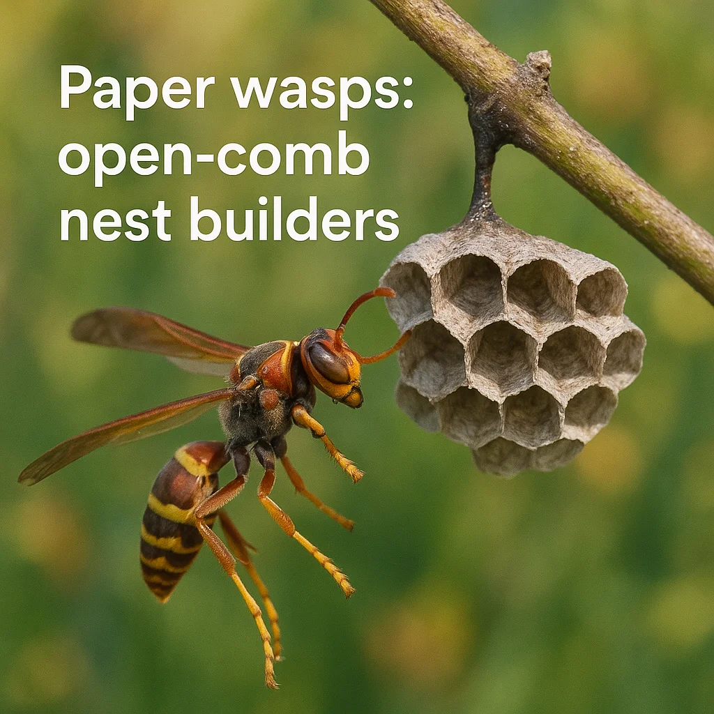 Paper wasps: open-comb nest builders