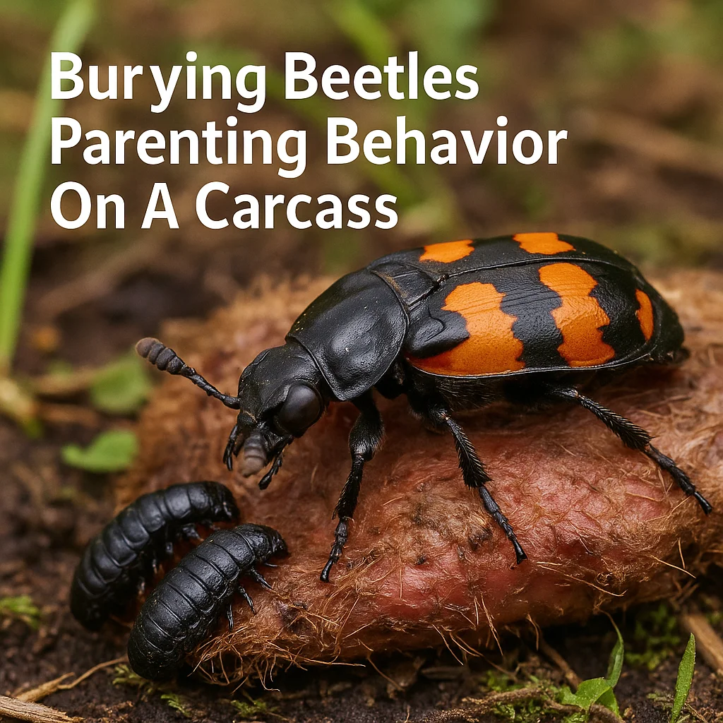 Burying Beetles Parenting Behavior On A Carcass