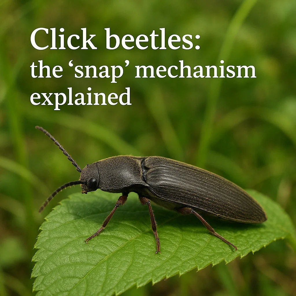 Click beetles: the “snap” mechanism explained
