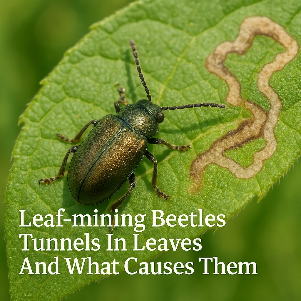 Leaf-mining Beetles Tunnels In Leaves And What Causes Them
