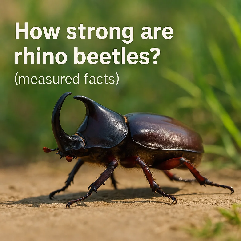 How strong are rhino beetles? (measured facts)