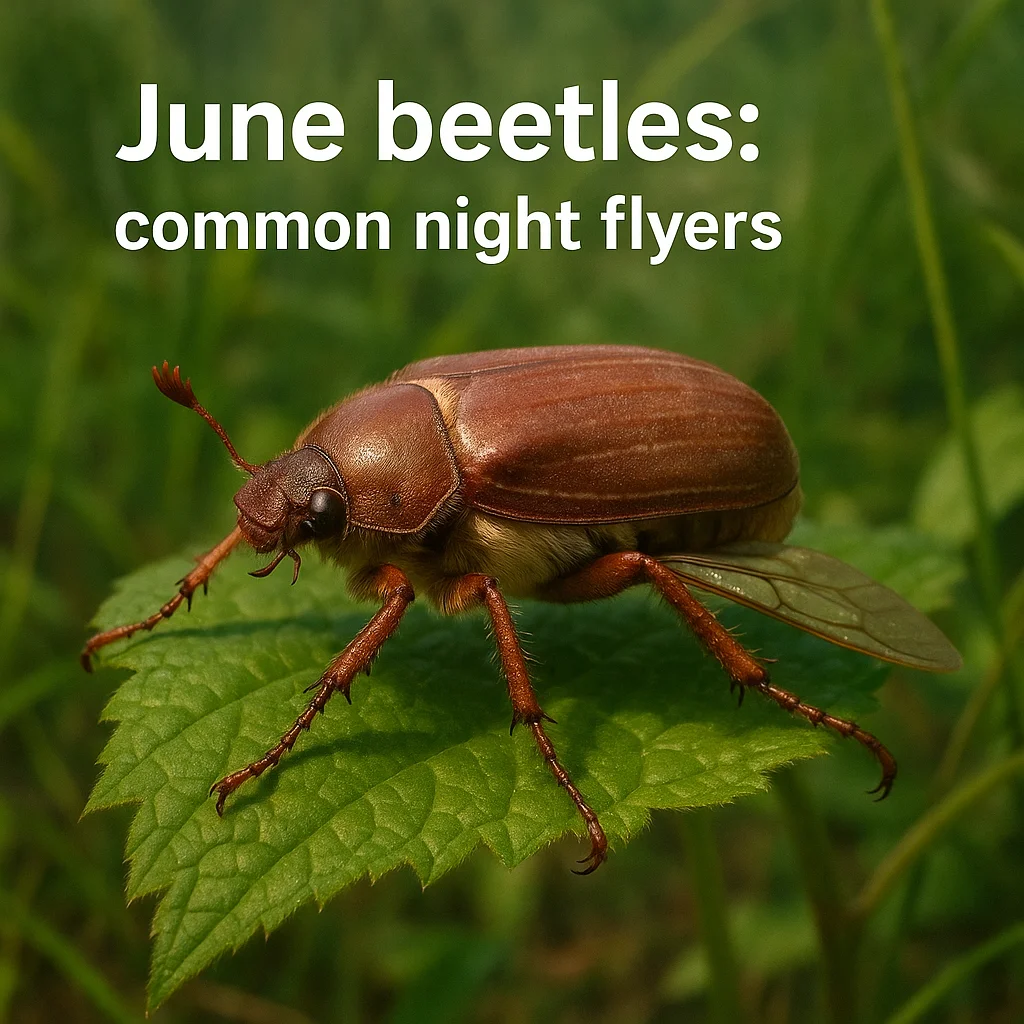 June beetles: common night flyers