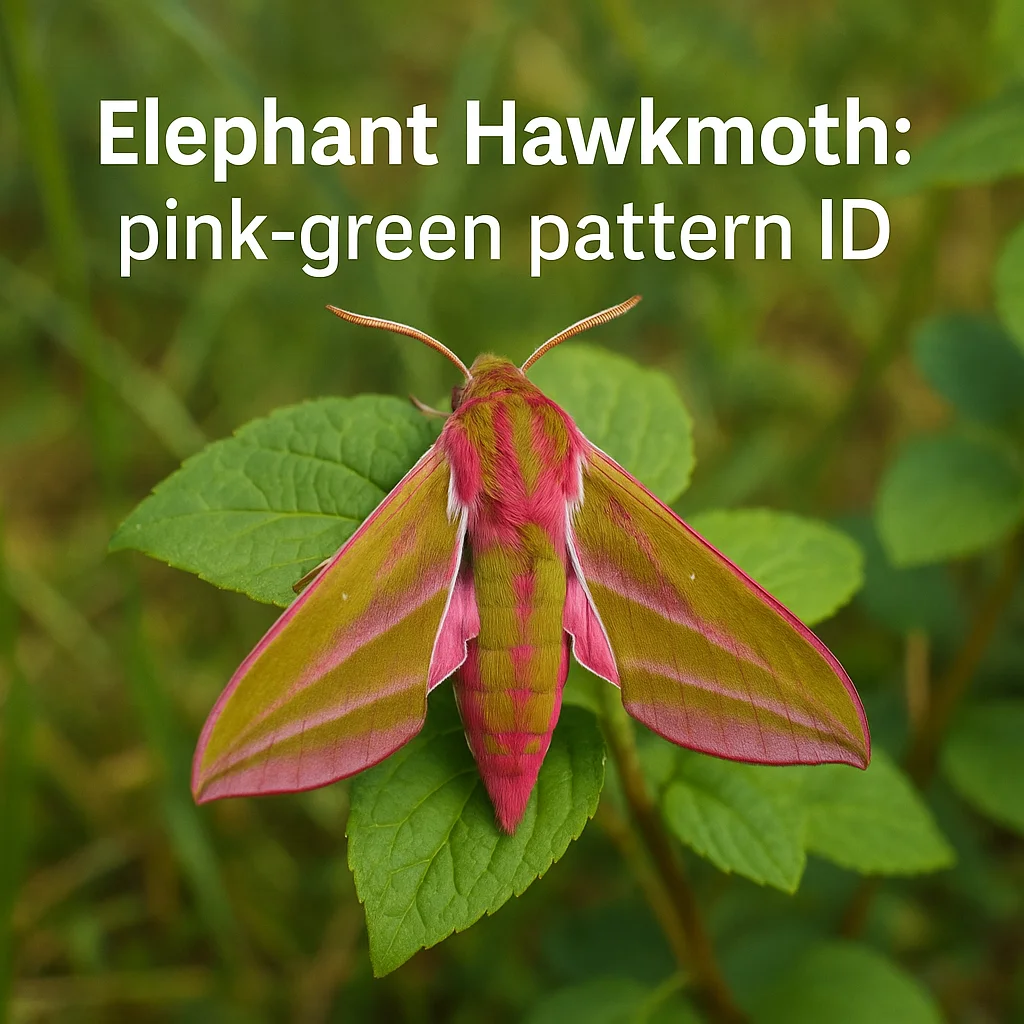 Elephant Hawkmoth: pink-green pattern ID