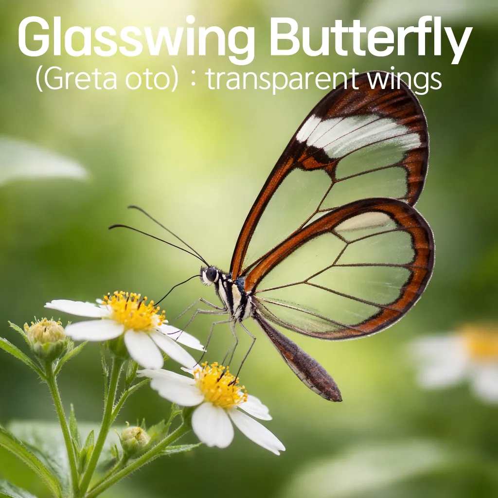 Glasswing Butterfly (Greta oto): transparent wings