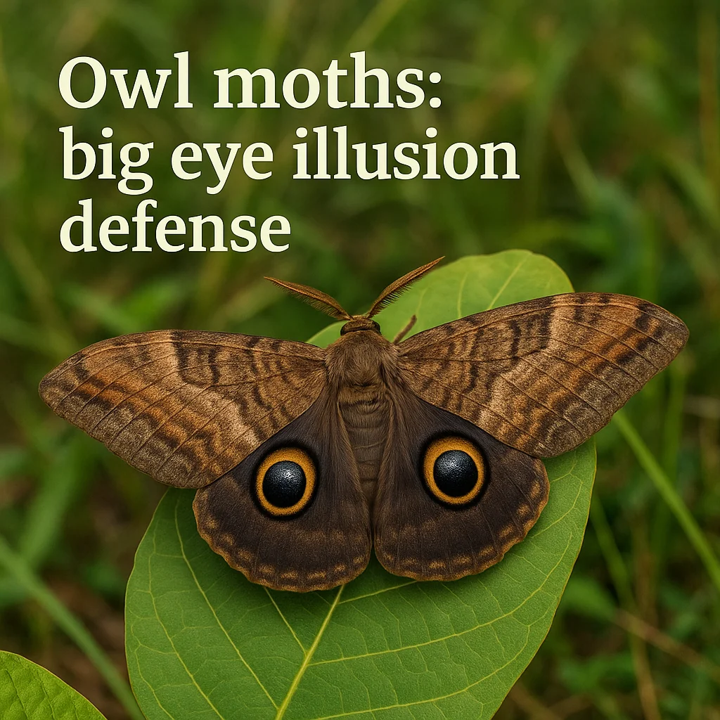 Owl moths: big eye illusion defense