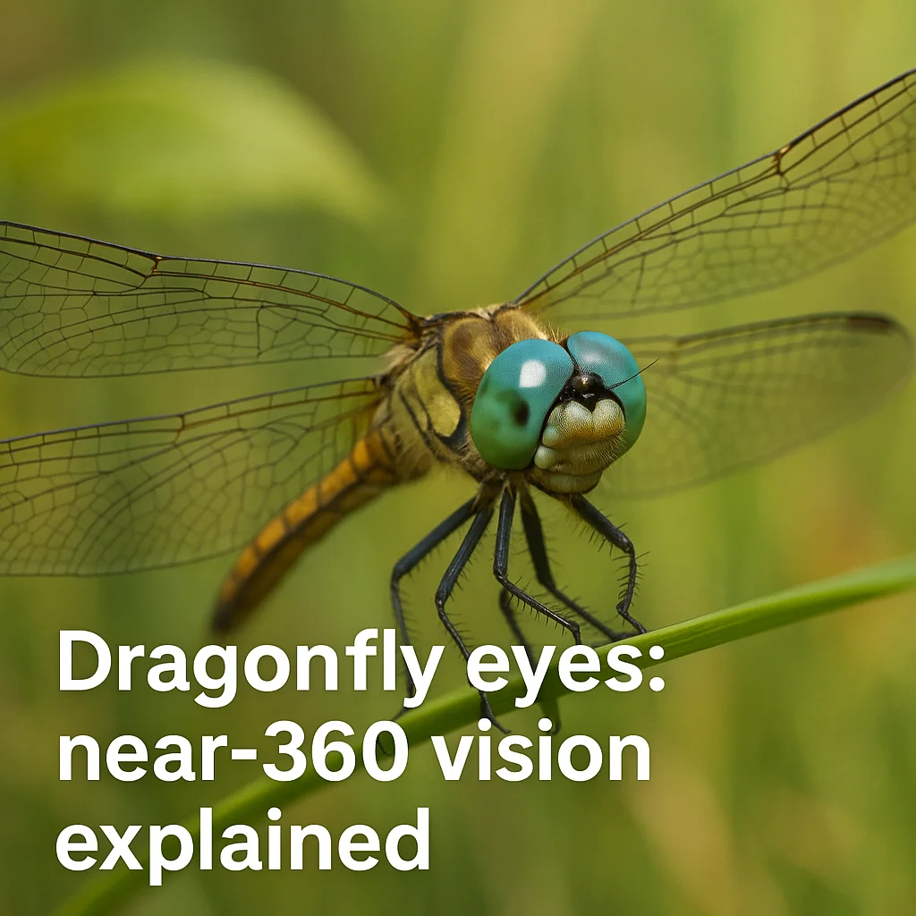 Dragonfly eyes: near-360 vision explained