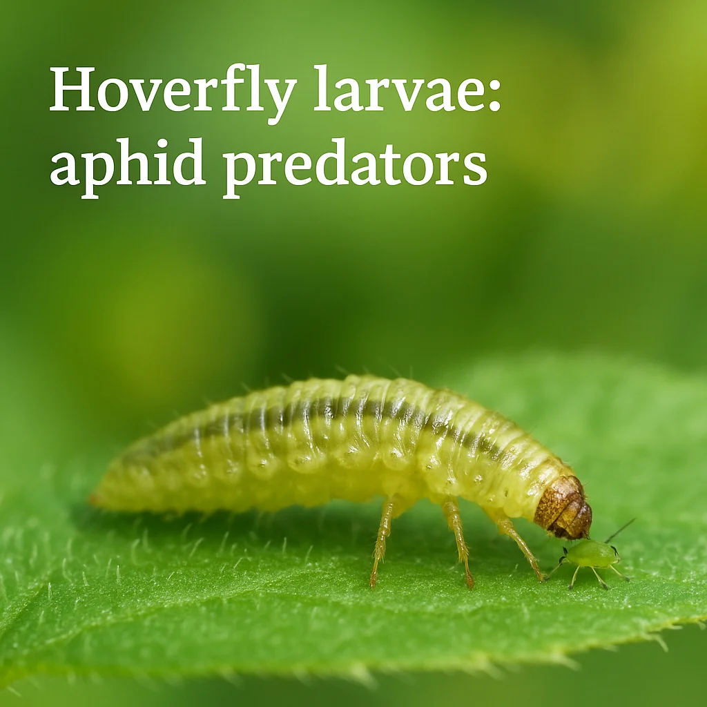 Hoverfly larvae: aphid predators