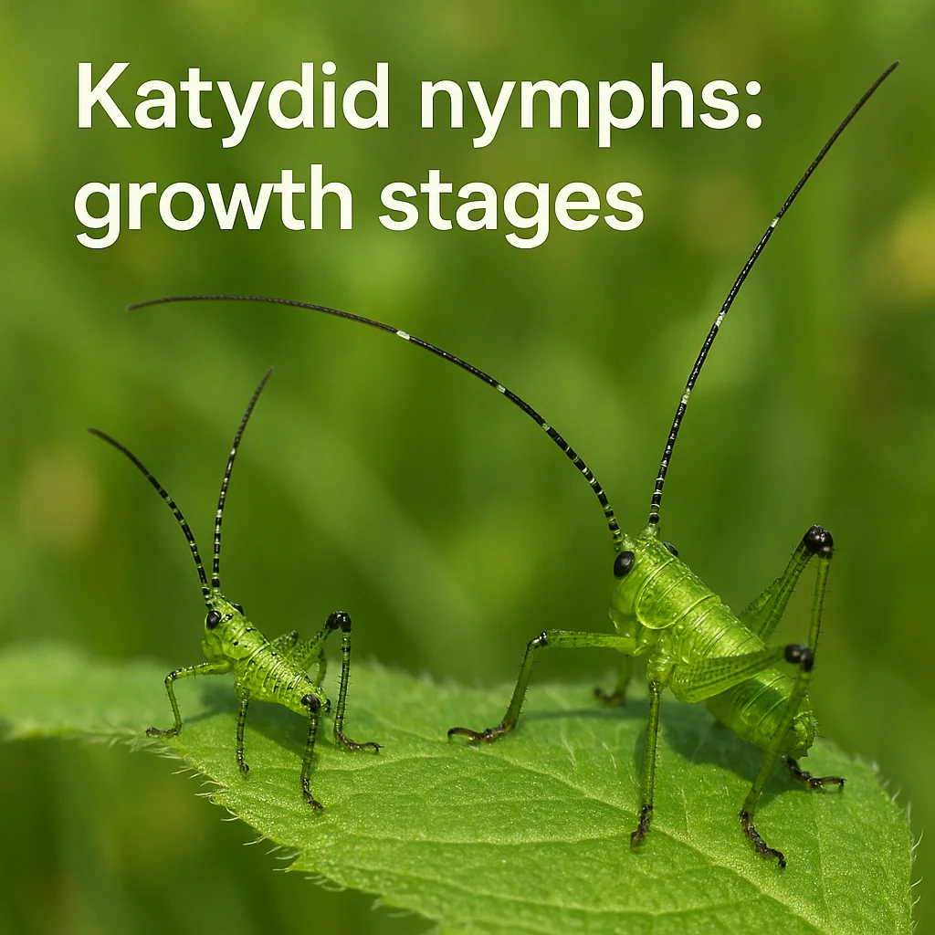 Katydid nymphs: growth stages
