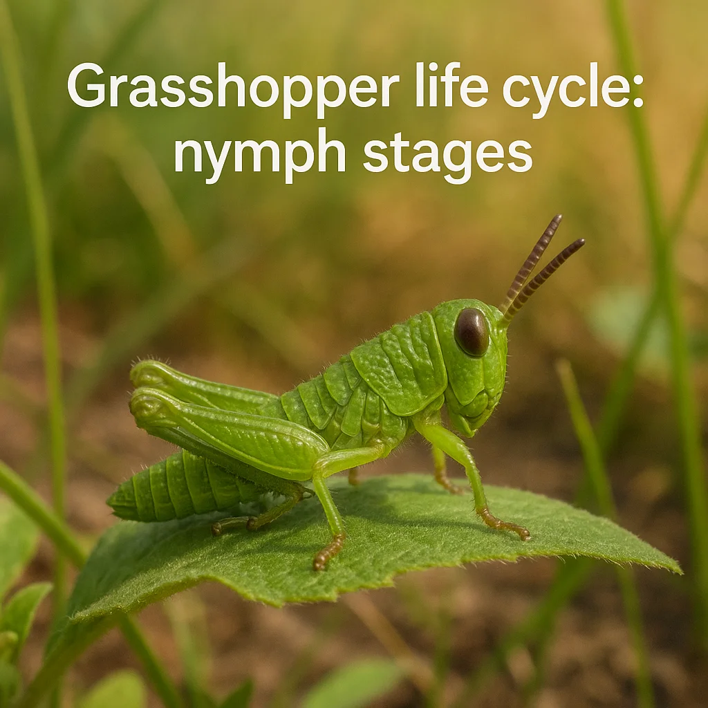 Grasshopper life cycle: nymph stages
