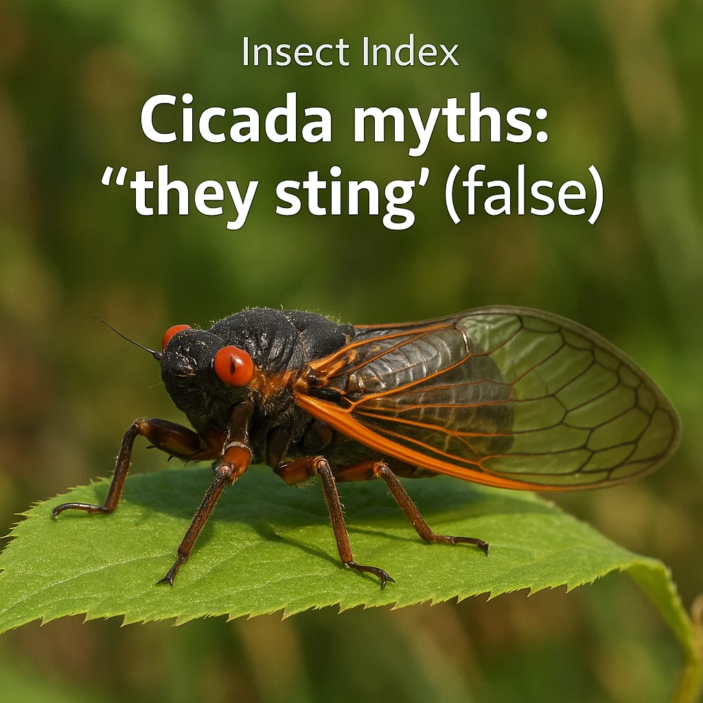 Cicada myths: “they sting” (false)