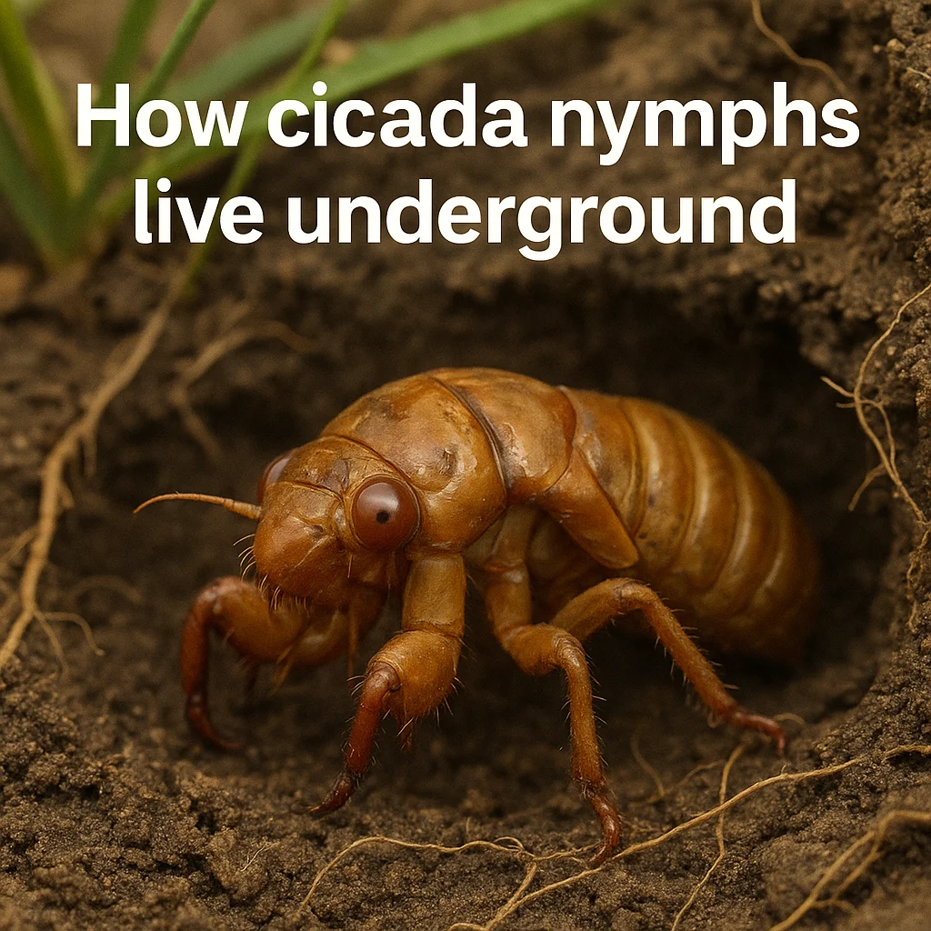 How cicada nymphs live underground