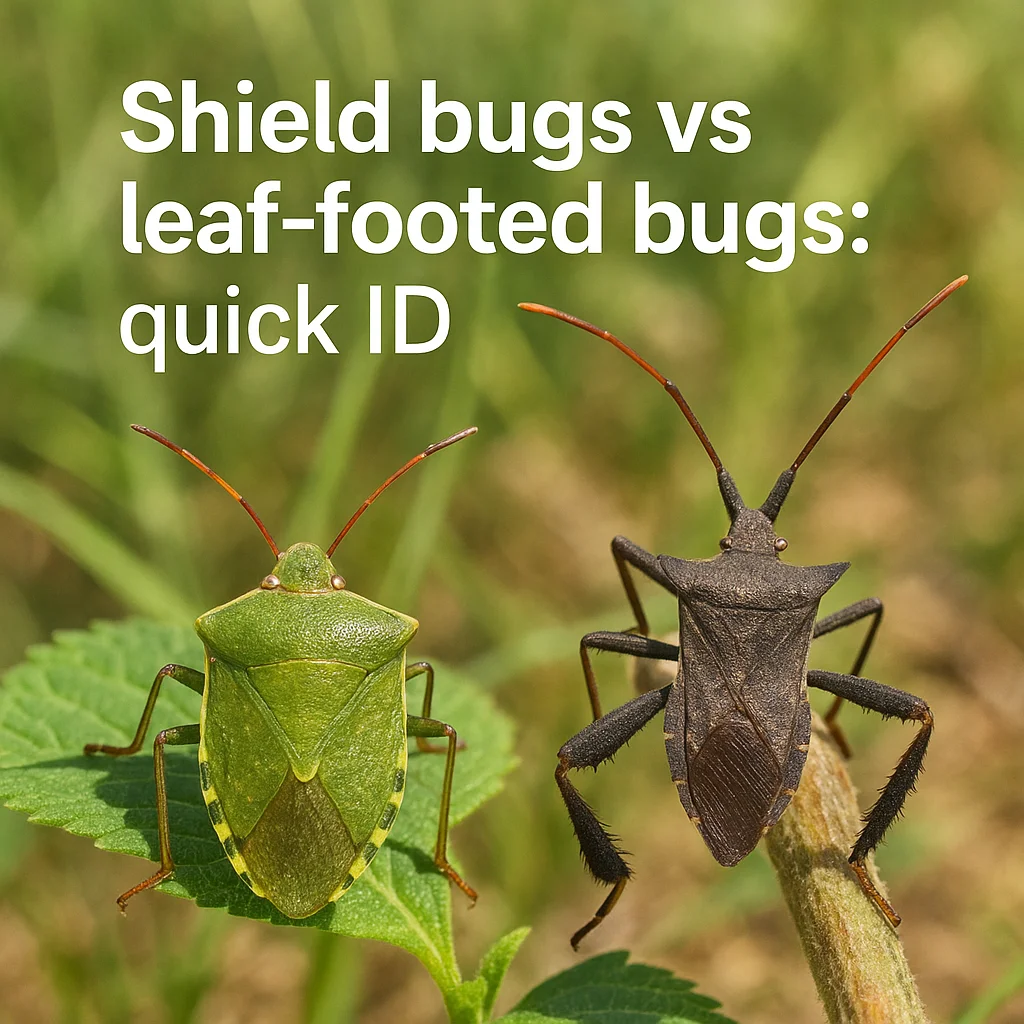 Shield bugs vs leaf-footed bugs: quick ID