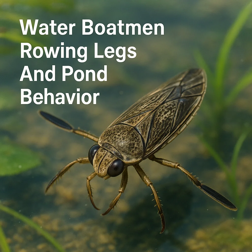 Water Boatmen Rowing Legs And Pond Behavior