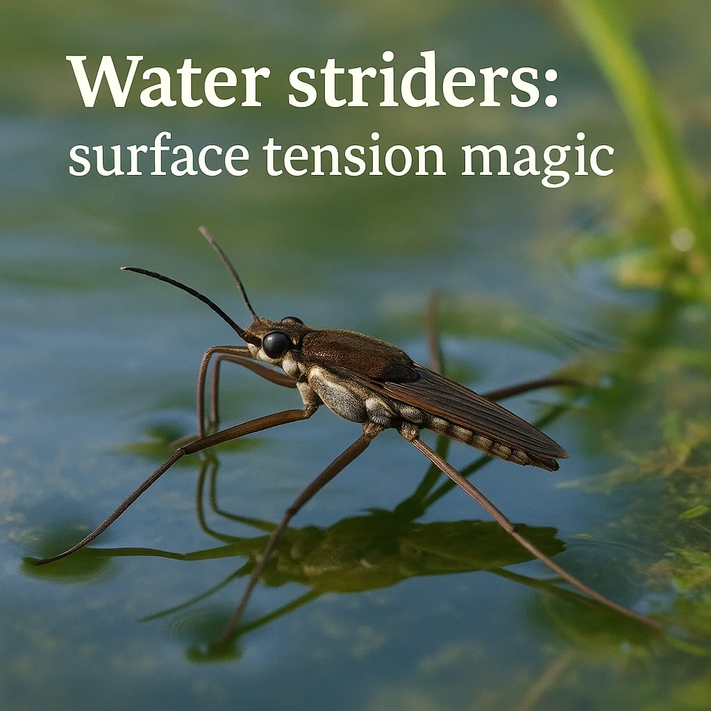 Water striders: surface tension magic